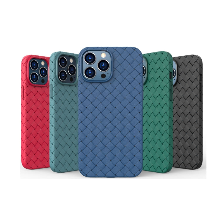 For iPhone 13 Pro Full Coverage Woven Shockproof TPU Case (Black) - iPhone 13 Pro Cases by PMC TechLife | Online Shopping South Africa | PMC TechLife | Buy Now Pay Later Mobicred