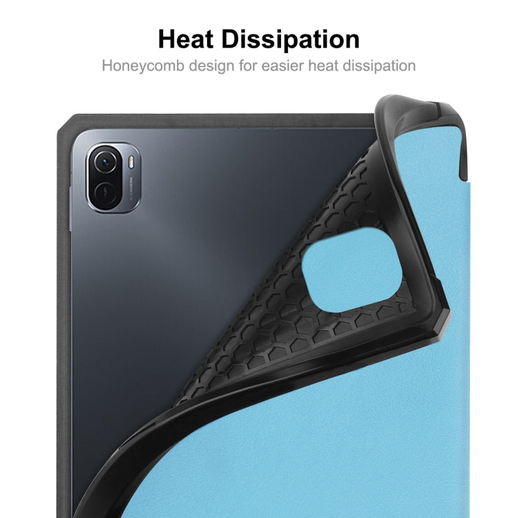 For Xiaomi Mi Pad 5 / 5 Pro ENKAY Custer Texture Horizontal Flip PU+TPU Leather Case with Three-folding Holder & Sleep / Wake-up Function & Pen Holder(Dark Blue) - free shipping - PMC TechLife - Order now!
