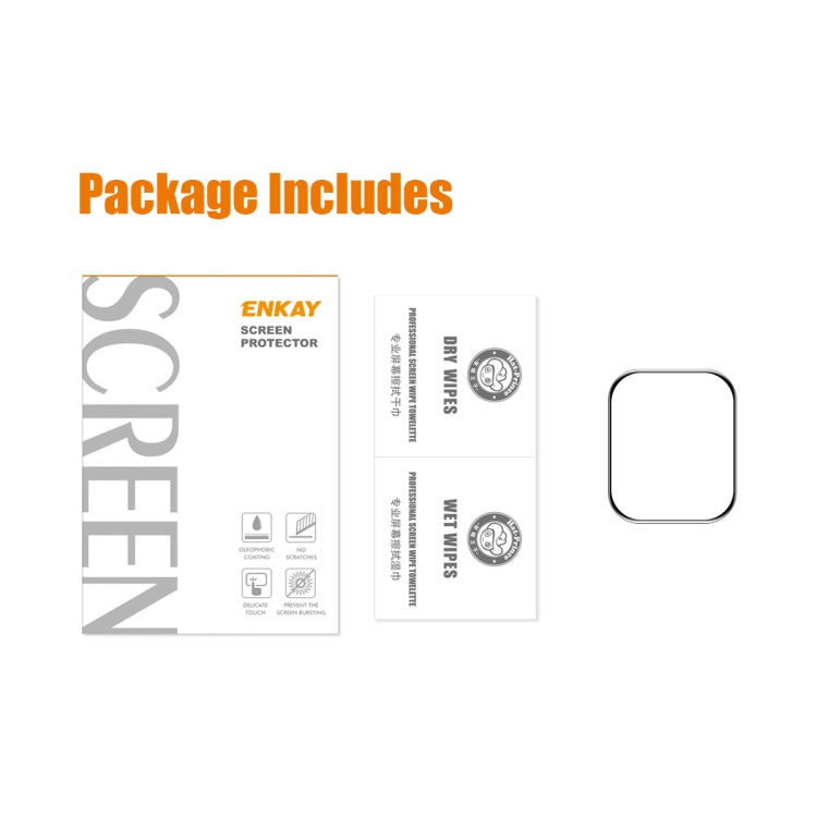 1 PC For Apple Watch Series 7 41mm ENKAY Hat-Prince 3D Full Coverage Soft PC Edge + PMMA HD Screen Protector Film - Screen Protector by ENKAY | Online Shopping South Africa | PMC TechLife | Buy Now Pay Later Mobicred