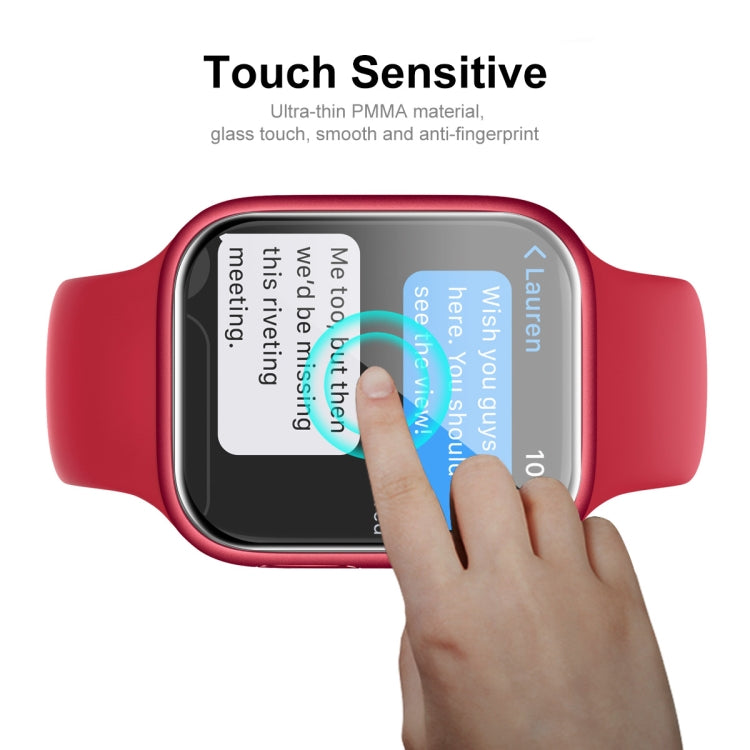 2 PCS For Apple Watch Series 7 41mm ENKAY Hat-Prince 3D Full Coverage Soft PC Edge + PMMA HD Screen Protector Film - Others by ENKAY | Online Shopping South Africa | PMC TechLife | Buy Now Pay Later Mobicred