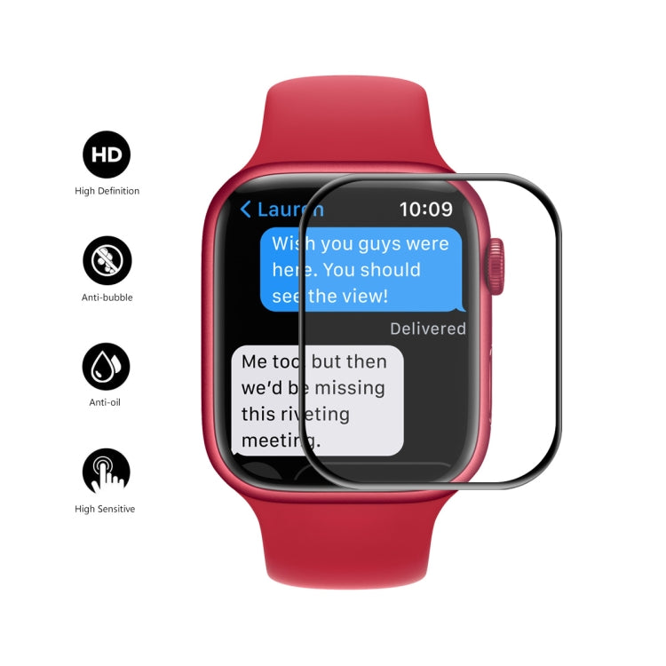 10 PCS ENKAY Hat-Prince Case Friendly 3D Full Screen PET Curved Hot Bending HD Screen Protector Film For Apple Watch Series 7 41mm(Transparent) - Screen Protector by ENKAY | Online Shopping South Africa | PMC TechLife | Buy Now Pay Later Mobicred