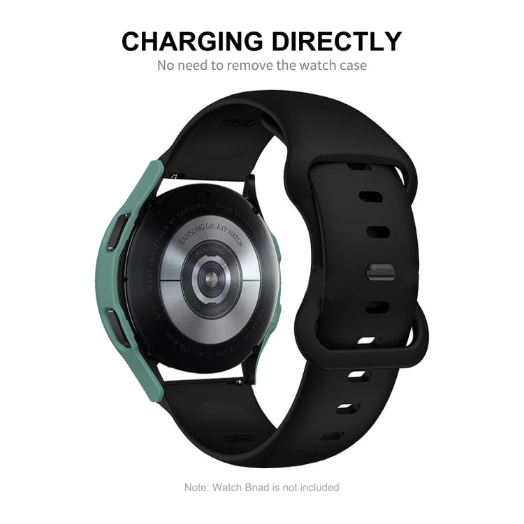 ENKAY Hat-Prince Full Coverage PC Frame + Tempered Glass Protector Composite Case for Samsung Galaxy Watch4 40mm(Green) - Watch Cases by ENKAY | Online Shopping South Africa | PMC TechLife | Buy Now Pay Later Mobicred