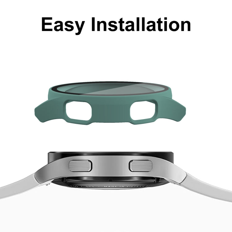 ENKAY Hat-Prince Full Coverage PC Frame + Tempered Glass Protector Composite Case for Samsung Galaxy Watch4 40mm(Dark Blue) - Watch Cases by ENKAY | Online Shopping South Africa | PMC TechLife | Buy Now Pay Later Mobicred