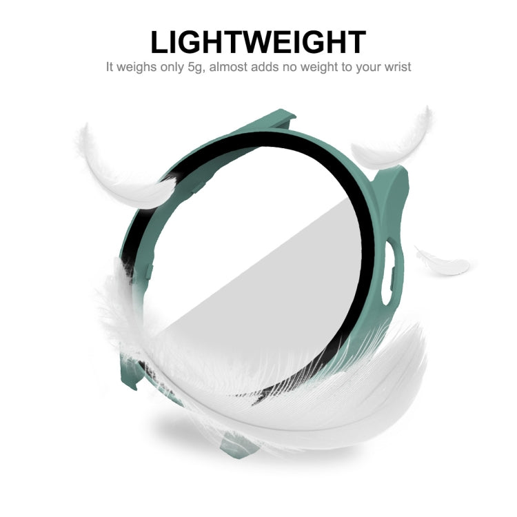 ENKAY Hat-Prince Full Coverage PC Frame + Tempered Glass Protector Composite Case for Samsung Galaxy Watch4 44mm(Green) - Watch Cases by ENKAY | Online Shopping South Africa | PMC TechLife | Buy Now Pay Later Mobicred