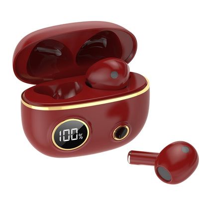 PRO100 TWS Bluetooth 5.2 Noise Canceling Waterproof Earphones 9D Stereo Sports Headphone with Charging Case(Red) - Bluetooth Earphone by PMC Jewellery | Online Shopping South Africa | PMC Jewellery