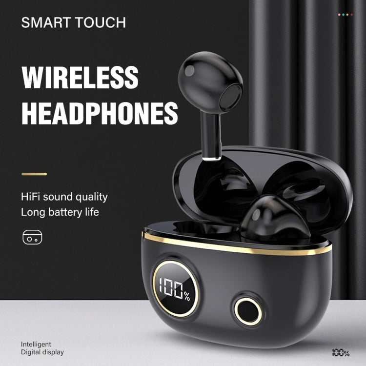 PRO100 TWS Bluetooth 5.2 Noise Canceling Waterproof Earphones 9D Stereo Sports Headphone with Charging Case(Black) - Bluetooth Earphone by PMC TechLife | Online Shopping South Africa | PMC TechLife