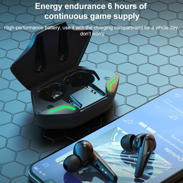 TWS-G11 Bluetooth 5.0 Low Latency TWS Stereo Gaming Earphone with Cool LED(Black) - TWS Earphone by PMC TechLife | Online Shopping South Africa | PMC TechLife