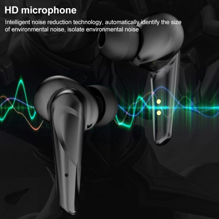 TWS-G11 Bluetooth 5.0 Low Latency TWS Stereo Gaming Earphone with Cool LED(White) - TWS Earphone by PMC TechLife | Online Shopping South Africa | PMC TechLife
