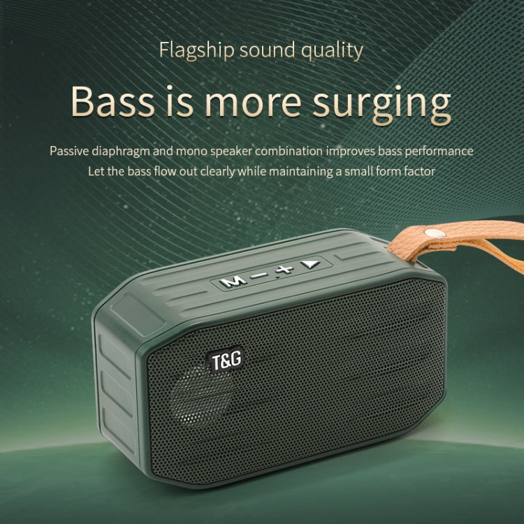 T&G TG296 Portable Wireless Bluetooth 5.0 Speaker Support TF Card / FM / 3.5mm AUX / U-Disk / Hands-free(Gray) - Mini Speaker by T&G | Online Shopping South Africa | PMC Jewellery