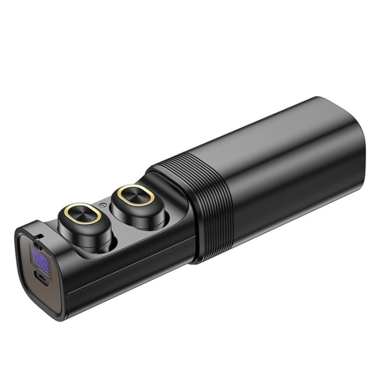 T&G TG909 TWS In-Ear Mini Dual Channel Stereo Bluetooth Earphones with LED Display(Black Gold) - Bluetooth Earphone by T&G | Online Shopping South Africa | PMC TechLife