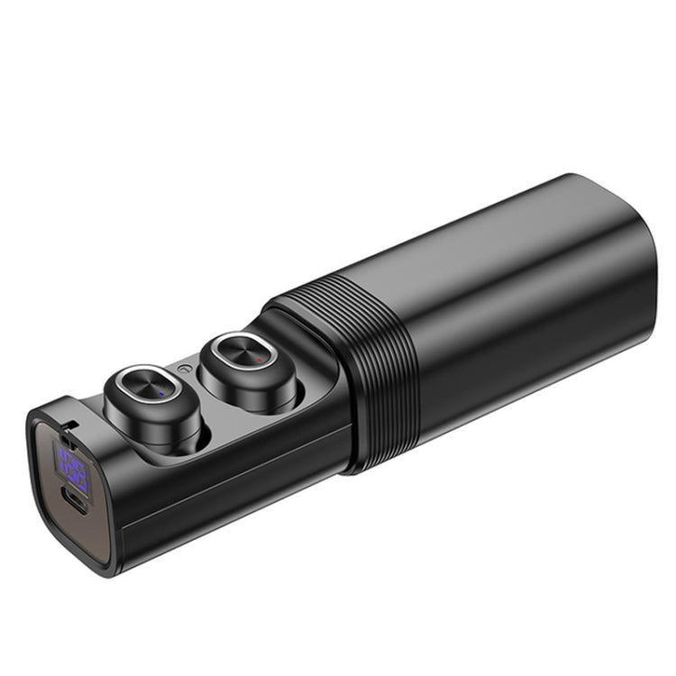 T&G TG909 TWS In-Ear Mini Dual Channel Stereo Bluetooth Earphones with LED Display(Black Silver) - Bluetooth Earphone by T&G | Online Shopping South Africa | PMC TechLife | Buy Now Pay Later Mobicred