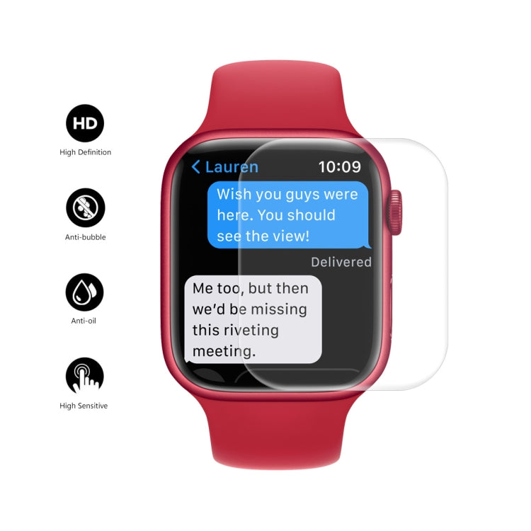 ENKAY Hat-Prince Protective TPU Watch Case + Full Coverage PET Screen Protector Film For Apple Watch Series 8 / 7 45mm(Light Blue) - Watch Cases by ENKAY | Online Shopping South Africa | PMC TechLife | Buy Now Pay Later Mobicred