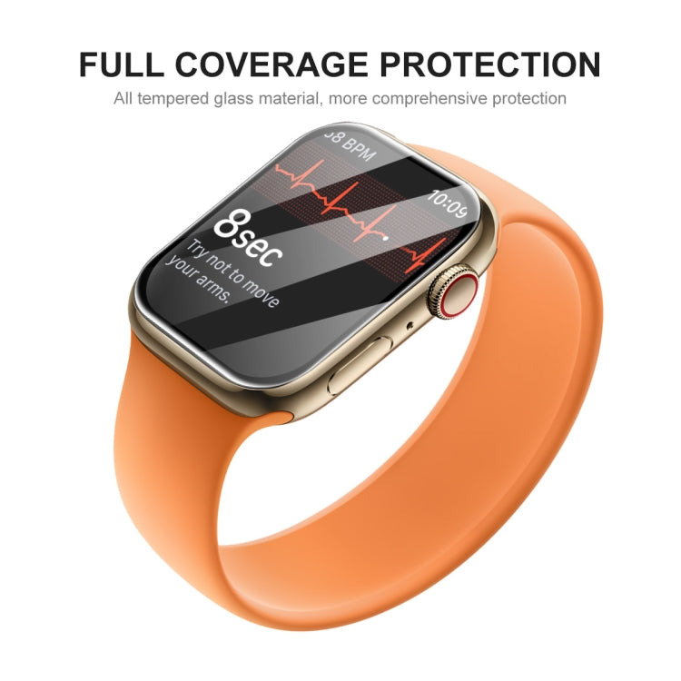 1 PC ENKAY Hat-Prince 3D Curved Edge Full Coverage Full Tempered Glass HD Screen Protector Film For Apple Watch Series 7 45mm(Black) - Screen Protector by ENKAY | Online Shopping South Africa | PMC TechLife | Buy Now Pay Later Mobicred