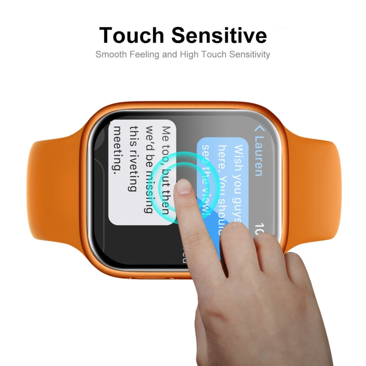 2 PCS ENKAY Hat-Prince 3D Curved Edge Full Coverage Full Tempered Glass HD Screen Protector Film For Apple Watch Series 7 45mm(Transparent) - Others by ENKAY | Online Shopping South Africa | PMC TechLife | Buy Now Pay Later Mobicred