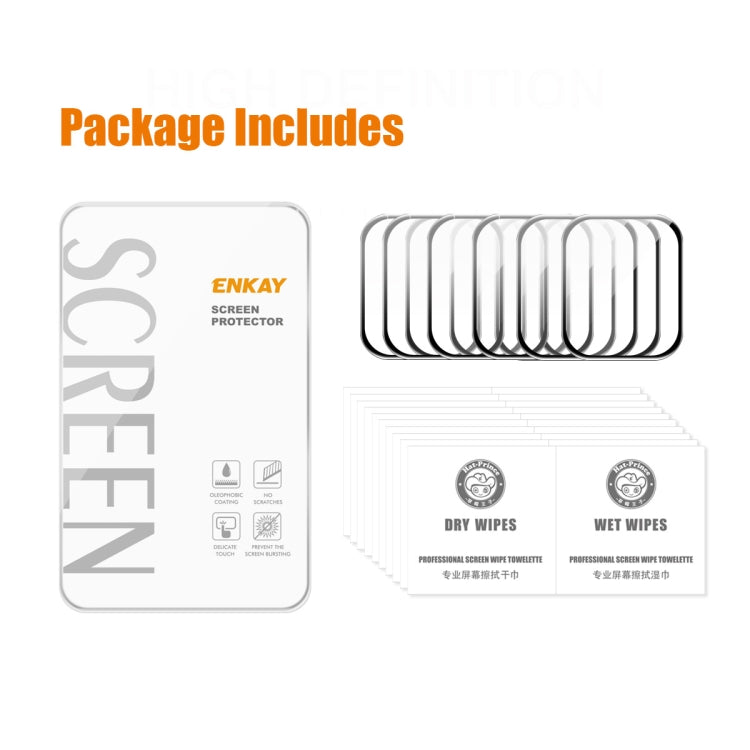 10 PCS ENKAY Hat-Prince 3D Curved Edge Full Coverage Full Tempered Glass HD Screen Protector Film For Apple Watch Series 7 45mm(Black) - Screen Protector by ENKAY | Online Shopping South Africa | PMC TechLife | Buy Now Pay Later Mobicred