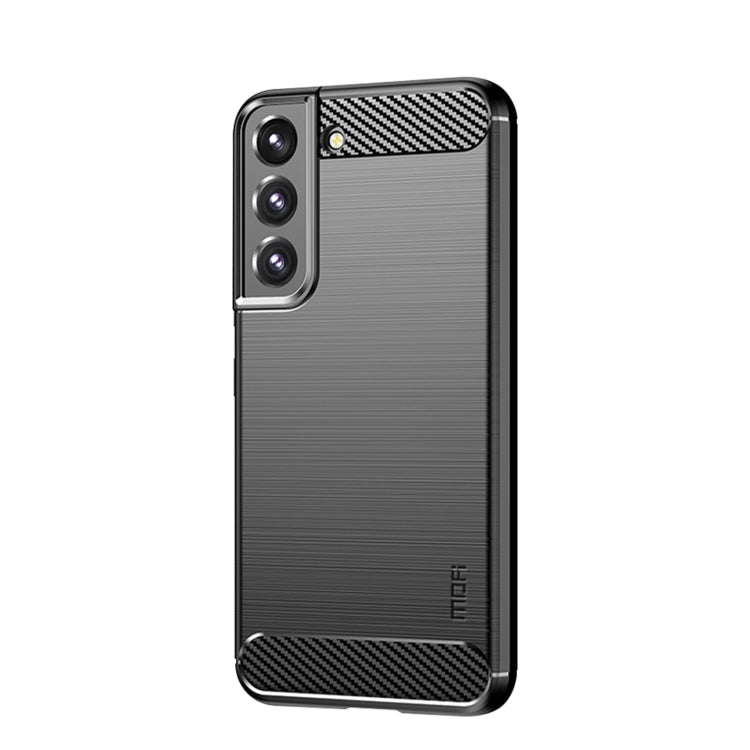For Samsung Galaxy S22+ 5G MOFI Gentleness Series Brushed Texture Carbon Fiber Soft TPU Case(Black) - Galaxy S22+ 5G Cases by MOFI | Online Shopping South Africa | PMC TechLife | Buy Now Pay Later Mobicred