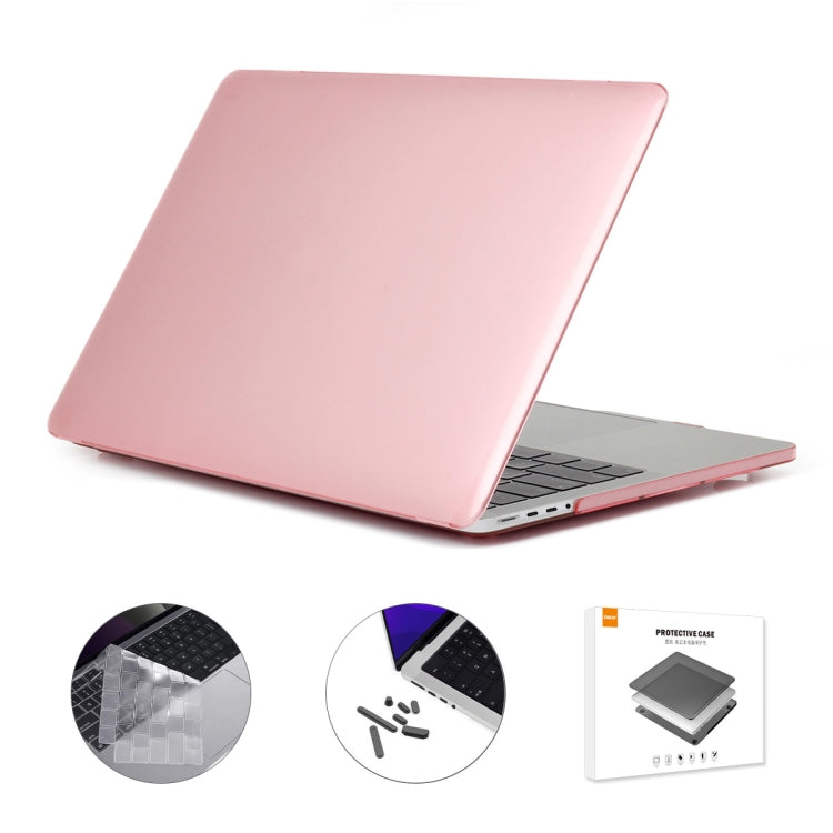 ENKAY Hat-Prince 3 in 1 Crystal Laptop Protective Case + TPU Keyboard Film + Anti-dust Plugs Set for MacBook Pro 14.2 inch A2442 2021, Version:EU Version(Pink) - free shipping - PMC TechLife - Order now!