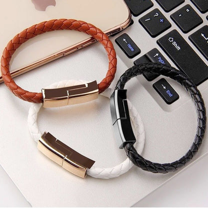 XJ-73 20cm USB to 8 Pin Bracelet Charging Data Cable(Brown) - Multifunction Cable by PMC Jewellery | Online Shopping South Africa | PMC Jewellery