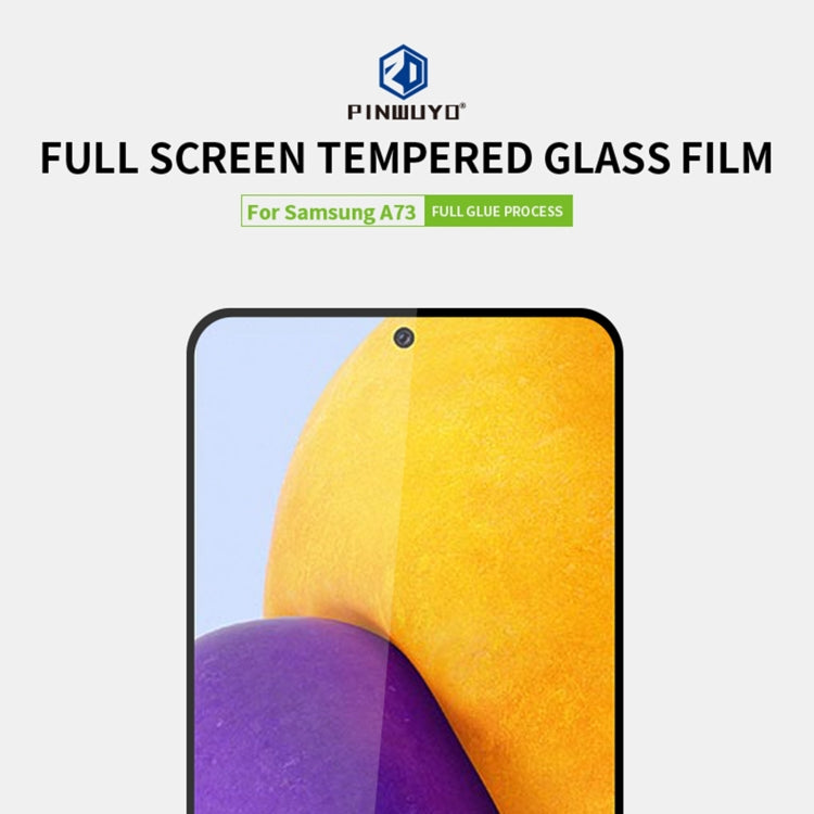 For Samsung Galaxy A73 PINWUYO 9H 2.5D Full Screen Tempered Glass Film(Black) - Galaxy Tempered Glass by PINWUYO | Online Shopping South Africa | PMC TechLife | Buy Now Pay Later Mobicred