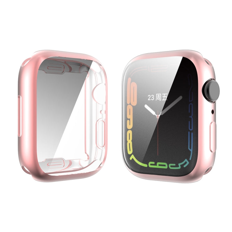 For Apple Watch Series 8 / 7 41mm ENKAY Hat-Prince Electroplated TPU Case(Pink) - Watch Cases by ENKAY | Online Shopping South Africa | PMC TechLife | Buy Now Pay Later Mobicred
