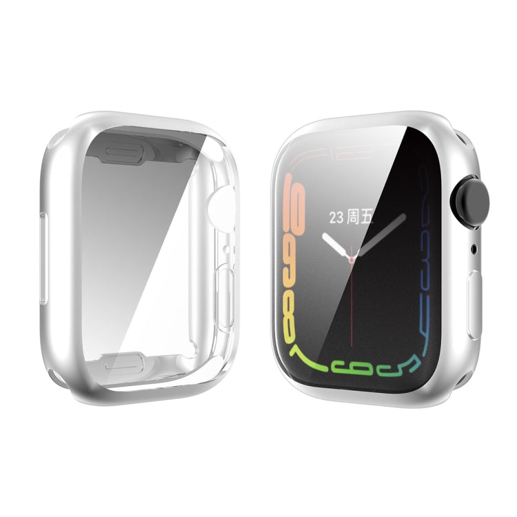 For Apple Watch Series 8 / 7 41mm ENKAY Hat-Prince Electroplated TPU Case(Silver) - Watch Cases by ENKAY | Online Shopping South Africa | PMC TechLife | Buy Now Pay Later Mobicred