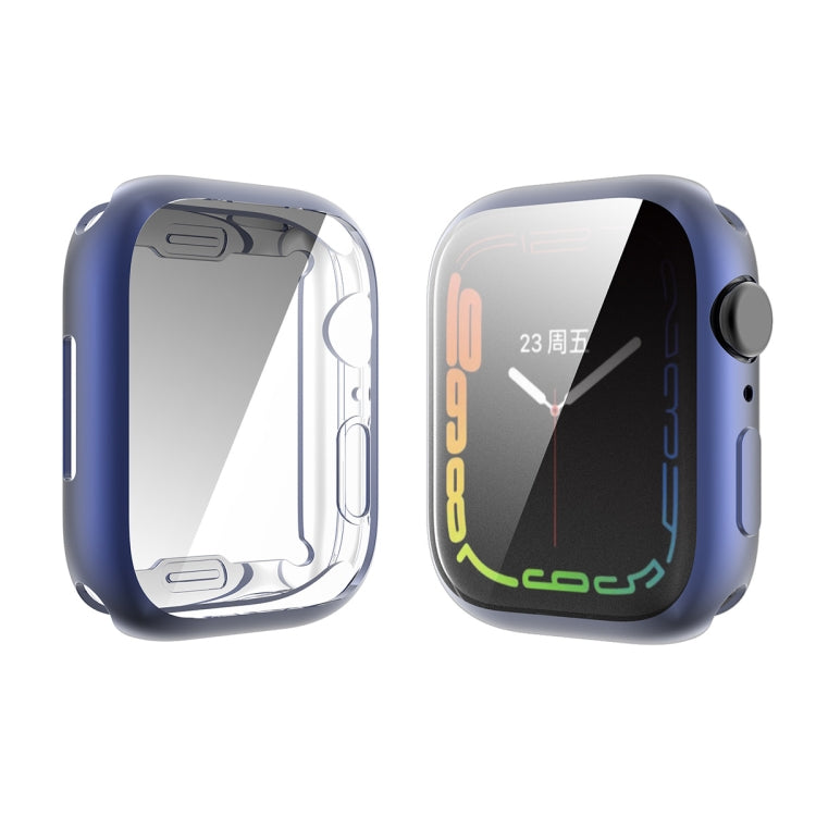For Apple Watch Series 8 / 7 45mm ENKAY Hat-Prince Electroplated TPU Case(Dark Blue) - Watch Cases by ENKAY | Online Shopping South Africa | PMC TechLife | Buy Now Pay Later Mobicred