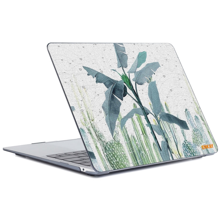 For MacBook Air 13.3 inch A1932 2018 ENKAY Hat-Prince Natural Series Laotop Protective Crystal Case(Banana Leaves) - free shipping - PMC TechLife - Order now!