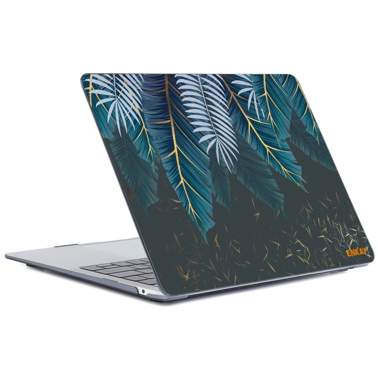 For MacBook Air 13.3 inch A1932 2018 ENKAY Hat-Prince Natural Series Laotop Protective Crystal Case(Palm Leaf) - MacBook Air Cases by ENKAY | Online Shopping South Africa | PMC TechLife