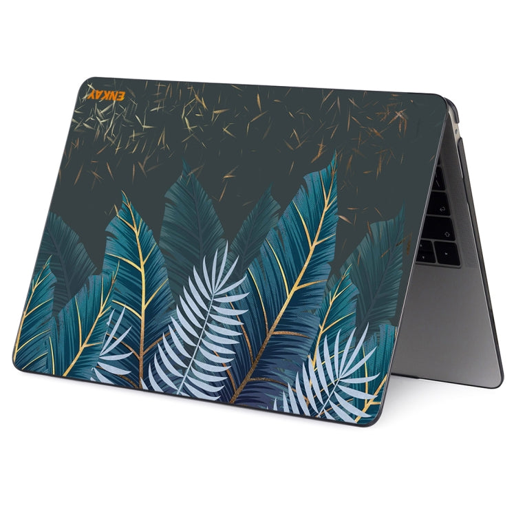 For MacBook Air 13.3 inch A1932 2018 ENKAY Hat-Prince Natural Series Laotop Protective Crystal Case(Palm Leaf) - MacBook Air Cases by ENKAY | Online Shopping South Africa | PMC Jewellery