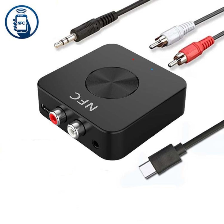 BT-21 NFC Bluetooth 5.0 Receiver & Transmitter RCA 3.5mm AUX Audio Adapter - Audio Receiver Transmitter by PMC Jewellery | Online Shopping South Africa | PMC Jewellery