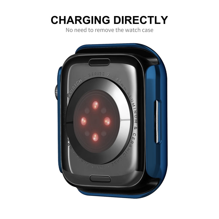 For Apple Watch Series 8 / 7 41mm ENKAY Hat-Prince 2 in 1 PC Frame + 9H Tempered Glass Case(Royal Blue) - Watch Cases by ENKAY | Online Shopping South Africa | PMC TechLife | Buy Now Pay Later Mobicred