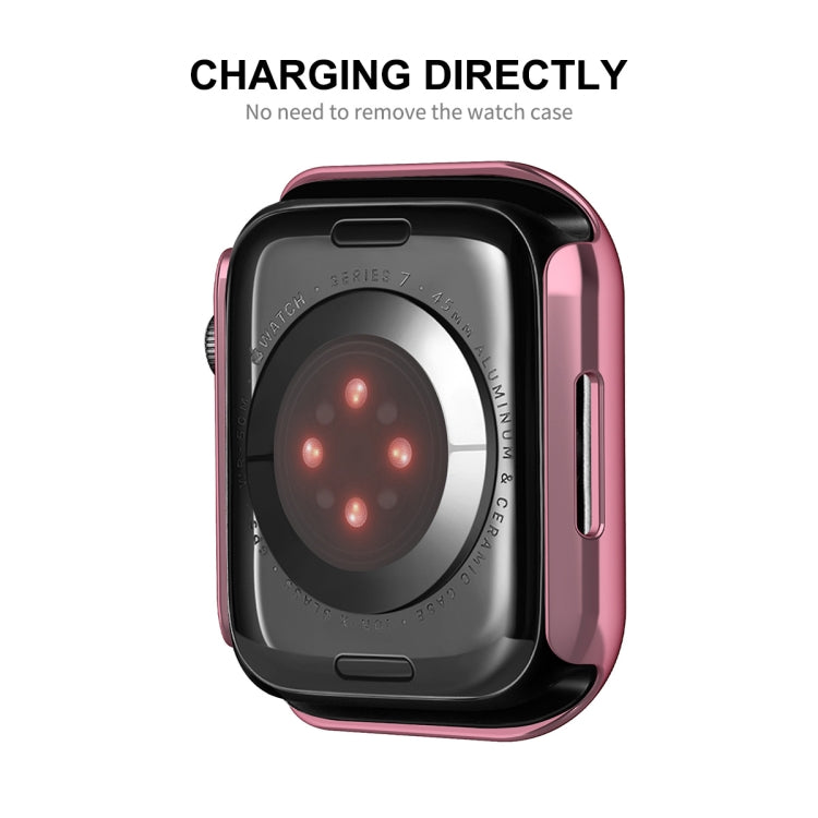 For Apple Watch Series 8 / 7 45mm ENKAY Hat-Prince 2 in 1 PC Frame + 9H Tempered Glass Case(Pink) - Watch Cases by ENKAY | Online Shopping South Africa | PMC TechLife | Buy Now Pay Later Mobicred
