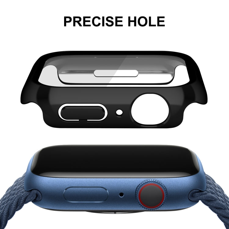 For Apple Watch Series 8 / 7 45mm ENKAY Hat-Prince 2 in 1 PC Frame + 9H Tempered Glass Case(Black) - free shipping - PMC TechLife - Order now!