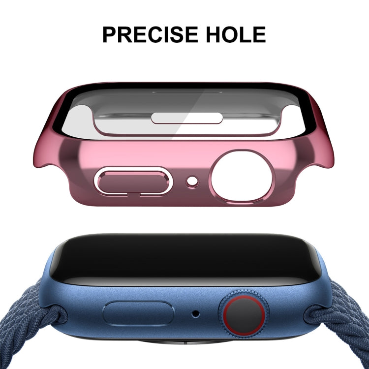 For Apple Watch Series 8 / 7 45mm ENKAY Hat-Prince 2 in 1 PC Frame + 9H Tempered Glass Case(Rose Gold) - free shipping - PMC TechLife - Order now!
