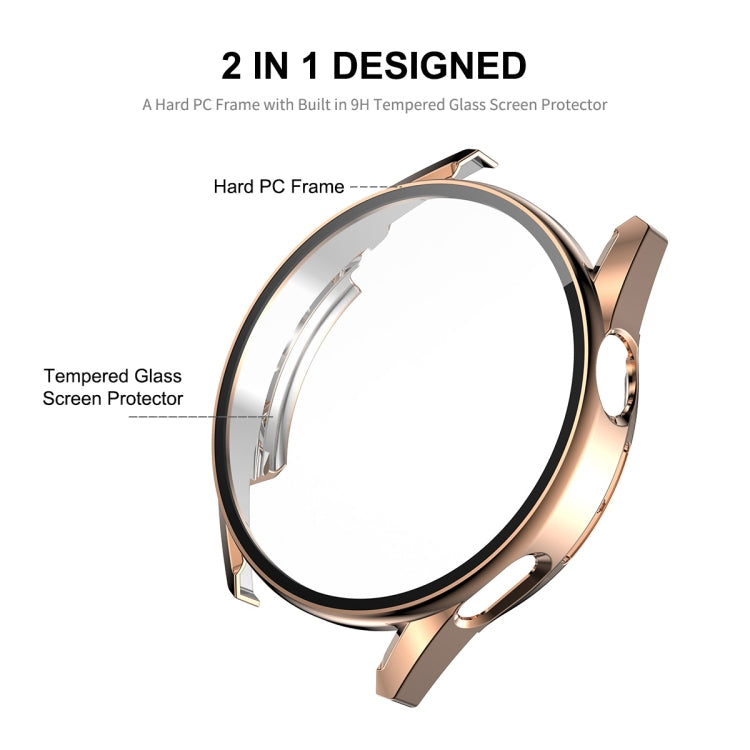 For Huawei Watch GT 3 46mm ENKAY PC Frame + Tempered Glass Protector Composite Case(Black) - Watch Cases by ENKAY | Online Shopping South Africa | PMC TechLife | Buy Now Pay Later Mobicred
