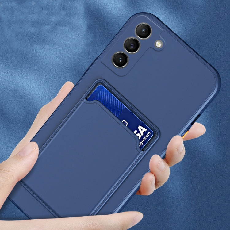 For Samsung Galaxy S22+ 5G Skin Feel Card Contrast Color Button TPU Phone Case(Black) - free shipping - PMC TechLife - Order now!