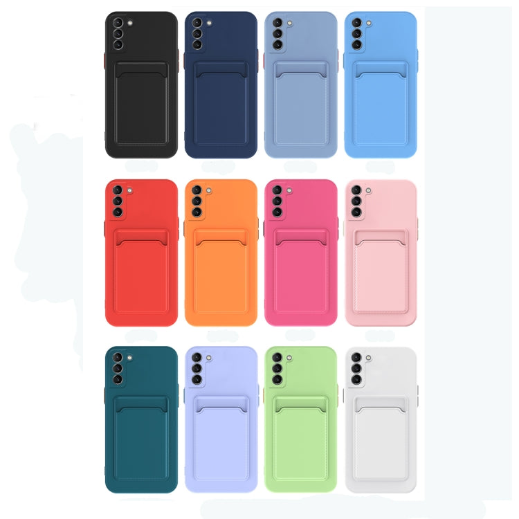For Samsung Galaxy S22 Ultra 5G Skin Feel Card Contrast Color Button TPU Phone Case(Dark Blue) - free shipping - PMC TechLife - Order now!