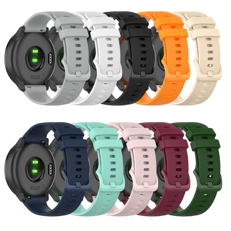Compatible with Garmin Vivoactive 3 Music Small Lattice Silicone Watch Band(Burgundy) - Watch Bands by PMC TechLife | Online Shopping South Africa | PMC TechLife | Buy Now Pay Later Mobicred