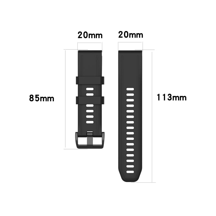 Compatible with Garmin Fenix 6S Pro Pure Color Silicone Watch Band(Beige) - Watch Bands by PMC TechLife | Online Shopping South Africa | PMC TechLife | Buy Now Pay Later Mobicred