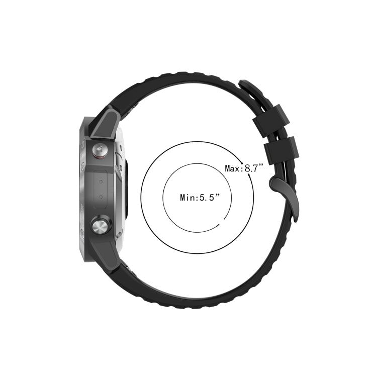 Compatible with Garmin Approach s60 Silicone Watch Band(Black) - Watch Bands by PMC TechLife | Online Shopping South Africa | PMC TechLife | Buy Now Pay Later Mobicred