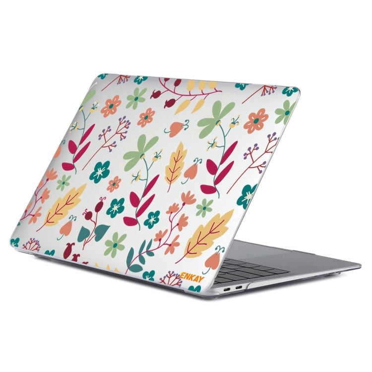 ENKAY Flower Series Pattern Laotop Protective Crystal Case For MacBook Pro 13.3 inch A1706 / A1708 / A1989 / A2159(Spring) - MacBook Pro Cases by ENKAY | Online Shopping South Africa | PMC Jewellery