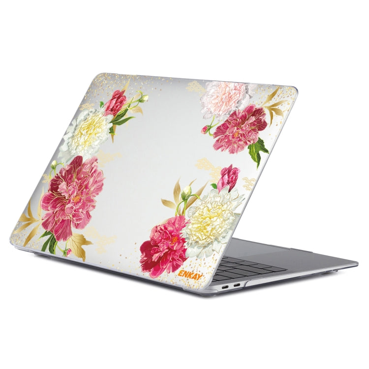 ENKAY Flower Series Pattern Laotop Protective Crystal Case For MacBook Pro 13.3 inch A1706 / A1708 / A1989 / A2159(Paeonia) - free shipping - PMC TechLife - Order now!