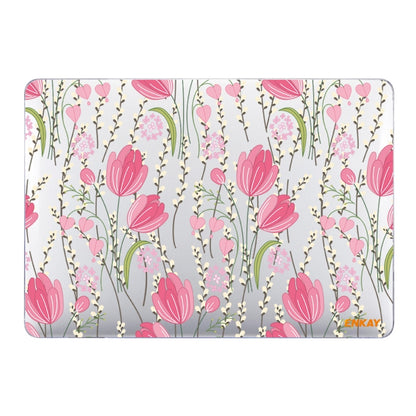 ENKAY Flower Series Pattern Laotop Protective Crystal Case For MacBook Pro 13.3 inch A1706 / A1708 / A1989 / A2159(Tulips) - MacBook Pro Cases by ENKAY | Online Shopping South Africa | PMC Jewellery