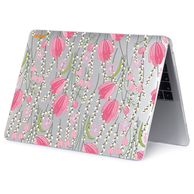 ENKAY Flower Series Pattern Laotop Protective Crystal Case For MacBook Air 13.3 inch A1932 / A2179 / A2337(Tulips) - MacBook Air Cases by ENKAY | Online Shopping South Africa | PMC Jewellery