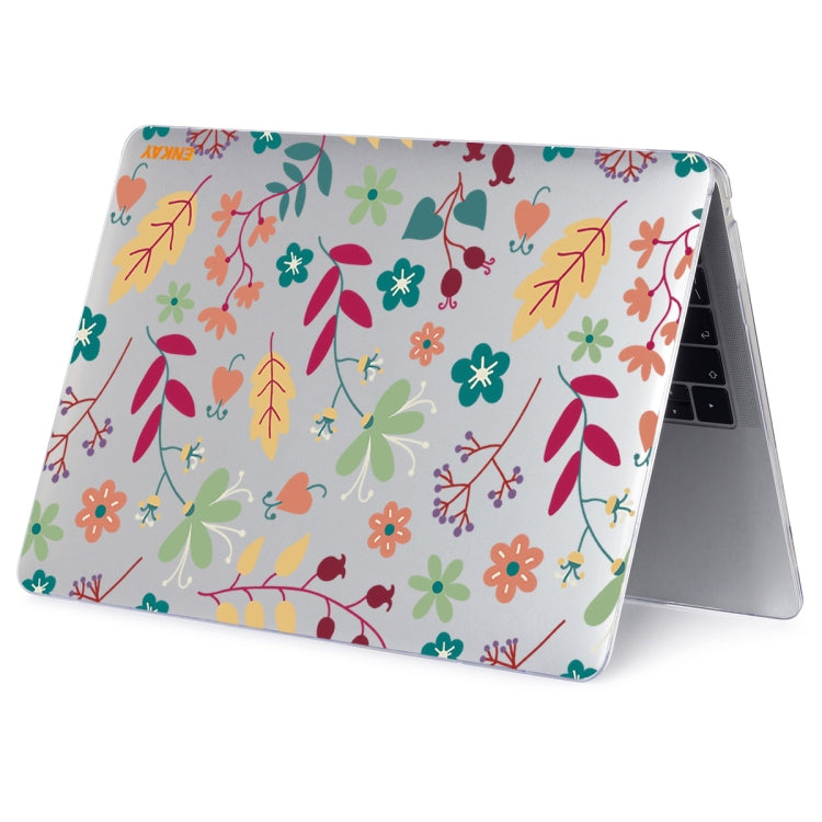 ENKAY Flower Series Pattern Laotop Protective Crystal Case For MacBook Pro 13.3 inch A2251 / A2289 / A2338 2020(Spring) - MacBook Pro Cases by ENKAY | Online Shopping South Africa | PMC Jewellery