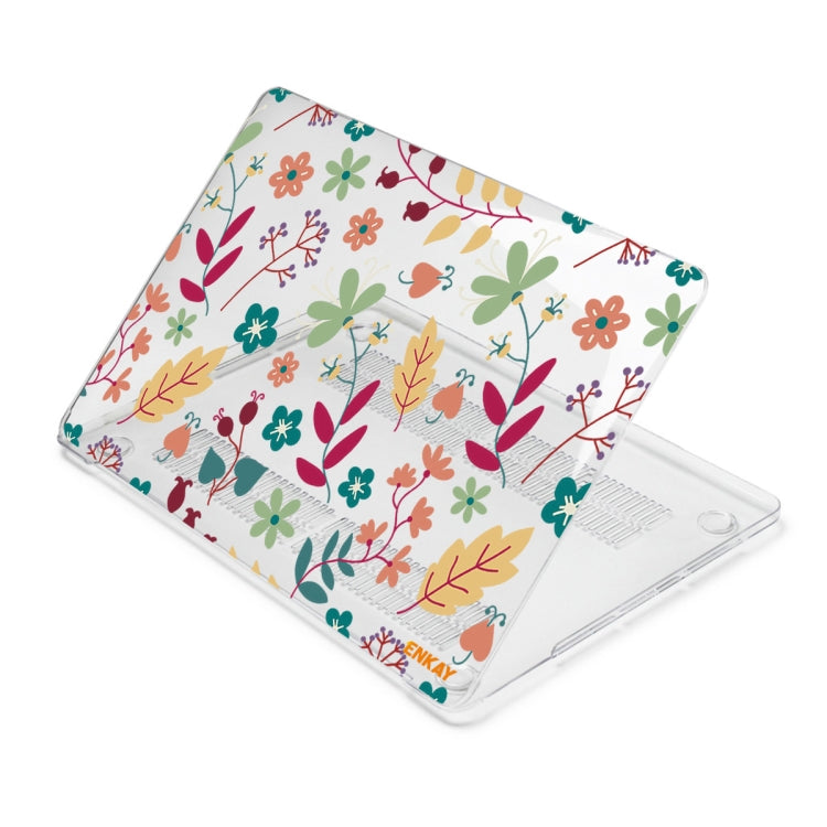 ENKAY Flower Series Pattern Laotop Protective Crystal Case For MacBook Pro 13.3 inch A2251 / A2289 / A2338 2020(Spring) - MacBook Pro Cases by ENKAY | Online Shopping South Africa | PMC TechLife | Buy Now Pay Later Mobicred