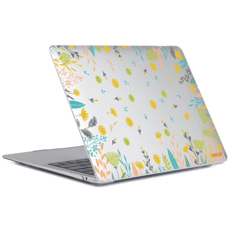 ENKAY Flower Series Pattern Laotop Protective Crystal Case For MacBook Pro 13.3 inch A2251 / A2289 / A2338 2020(Dandelion) - MacBook Pro Cases by ENKAY | Online Shopping South Africa | PMC TechLife