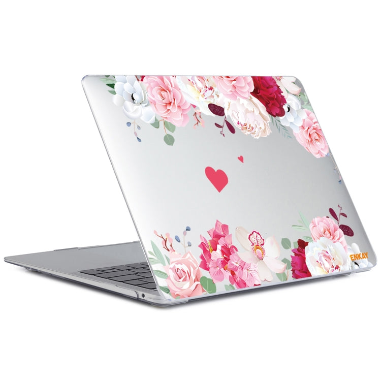 ENKAY Flower Series Pattern Laotop Protective Crystal Case For MacBook Pro 14.2 inch A2442 (2021)(Peony) - MacBook Pro Cases by ENKAY | Online Shopping South Africa | PMC TechLife | Buy Now Pay Later Mobicred