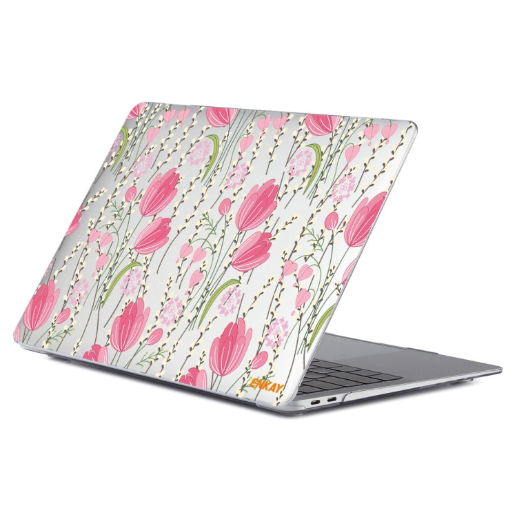 ENKAY Flower Series Pattern Laotop Protective Crystal Case For MacBook Pro 14.2 inch A2442 (2021)(Tulips) - MacBook Pro Cases by ENKAY | Online Shopping South Africa | PMC Jewellery