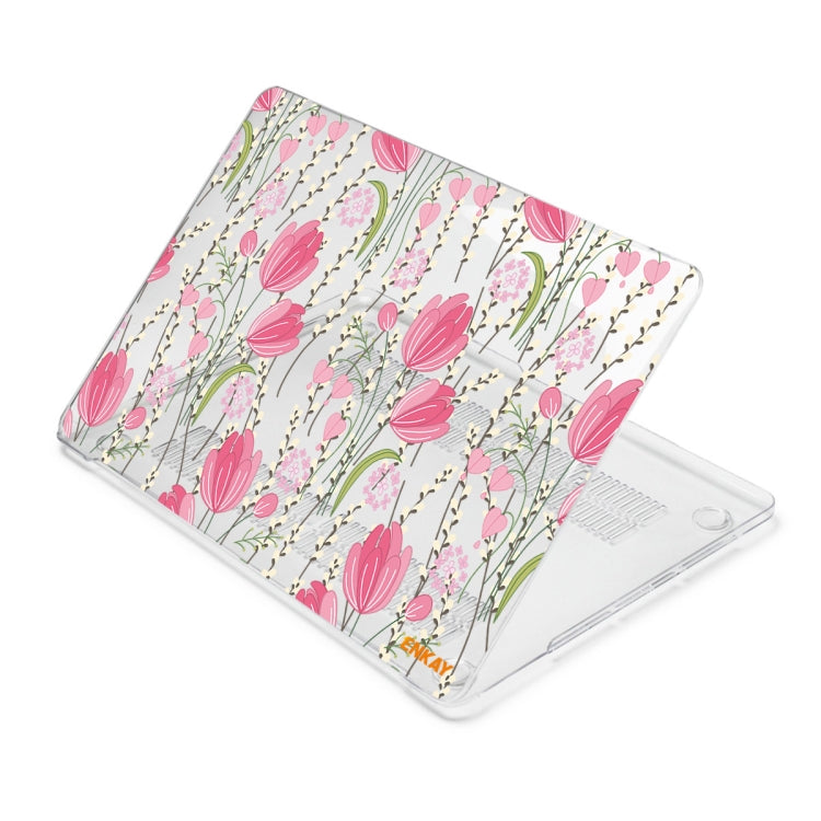 ENKAY Flower Series Pattern Laotop Protective Crystal Case For MacBook Pro 14.2 inch A2442 (2021)(Tulips) - MacBook Pro Cases by ENKAY | Online Shopping South Africa | PMC TechLife
